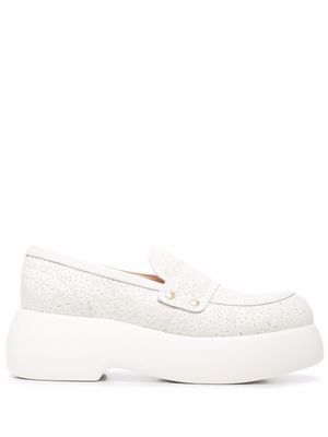 AGL mocassins à design perforé - Blanc