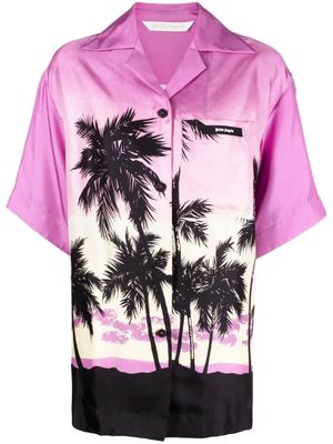 Palm Angels chemise imprimée à manches courtes - Violet