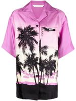 Palm Angels chemise imprimée à manches courtes - Violet - thumbnail