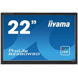 iiyama b2280wsd - 22 inch - 1680x1050 - DVI - VGA - Zwart