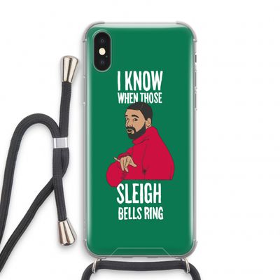 Sleigh Bells Ring: iPhone XS Transparant Hoesje met koord