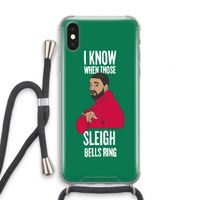 Sleigh Bells Ring: iPhone XS Transparant Hoesje met koord