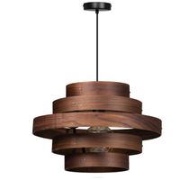 Walnut 5 rings hanglamp