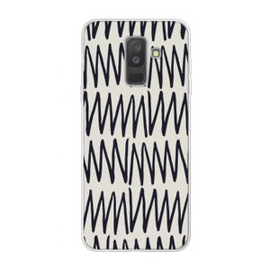 Marrakech Zigzag: Samsung Galaxy A6 Plus (2018) Transparant Hoesje