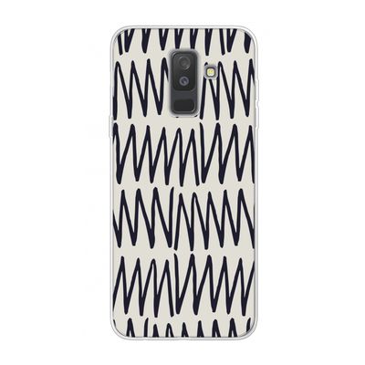 Marrakech Zigzag: Samsung Galaxy A6 Plus (2018) Transparant Hoesje