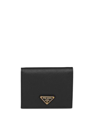 Prada portefeuille à plaque logo - Noir