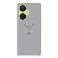 OnePlus Nord CE 3 Lite Telefoonhoesje met Naam Grijs Baby Olifant