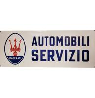 Maserati Automobili Servizio Emaille Bord 90x35 cm
