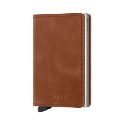 Secrid Slim Wallet Portemonnee Vintage Cognac Silver