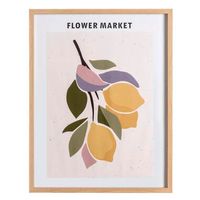 Schilderij Lemon flower market - mdf - 45x35 cm - Leen Bakker