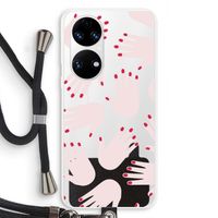 Hands pink: Huawei P50 Transparant Hoesje met koord