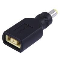 5 5 x 2.5 mm male naar Lenovo Big Square Female plug voedings adapter (zwart)