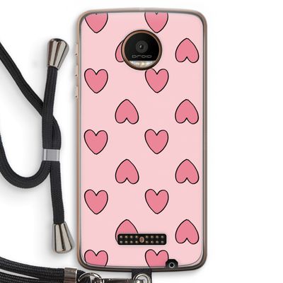 Ondersteboven verliefd: Motorola Moto Z Force Transparant Hoesje met koord