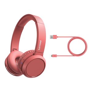 Philips 4000 series TAH4205RD/00 hoofdtelefoon/headset Draadloos Hoofdband Oproepen/muziek USB Type-C Bluetooth Rood