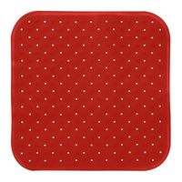 Douche/bad anti-slip mat badkamer - rubber - terracotta - 54 x 54 cm - vierkant - thumbnail