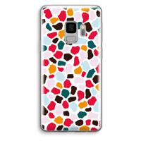 Colored Giraffe: Samsung Galaxy S9 Transparant Hoesje - thumbnail