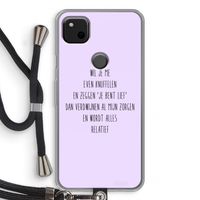 Relatief: Pixel 4a Transparant Hoesje met koord