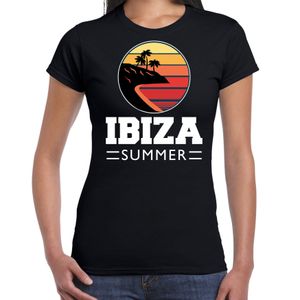 Ibiza zomer t-shirt / shirt Ibiza summer zwart voor dames