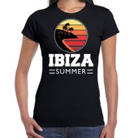 Ibiza zomer t-shirt / shirt Ibiza summer zwart voor dames Ibiza zomer t-shirt / shirt Ibiza summer zwart voor dames