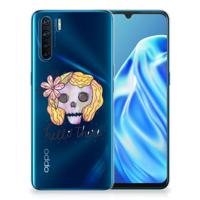 Silicone Back Case OPPO A91 Boho Skull
