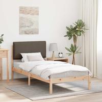 Bedframe met Gevoerd Hoofdgedeelte Taupe 80 x 200 cm