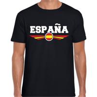 Spanje - Espana landen supporters t-shirt - zwart - voor heren - korte mouwen