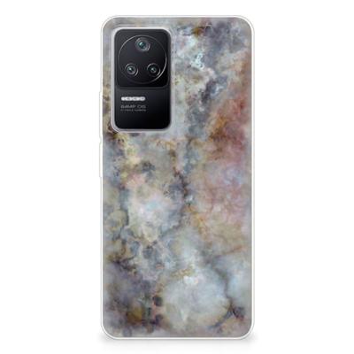 Xiaomi Poco F4 | TPU | Siliconen hoesje | Marmer Grijs