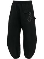 JW Anderson Twisted anchor-print track pants - Noir - thumbnail