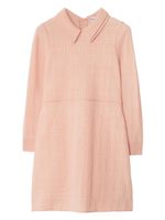 Burberry Kids robe évasée à carreaux en jacquard - Rose