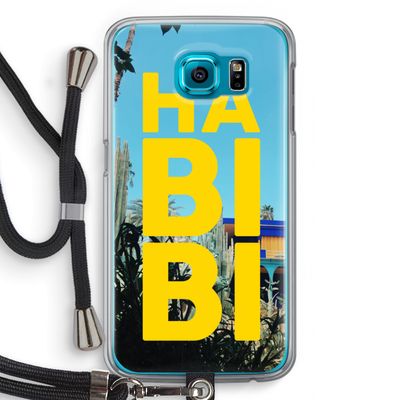Habibi Majorelle : Samsung Galaxy S6 Transparant Hoesje met koord