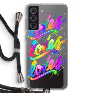 Loves: Samsung Galaxy S21 FE Transparant Hoesje met koord