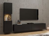 Tv-meubel set AVATAR 3 deuren zwart zonder led - thumbnail