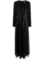 Ralph Lauren Collection robe longue Carmelo brodée de sequins - Noir