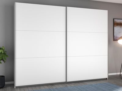 Kledingkast AYOSO 2 schuifdeuren 261 cm wit