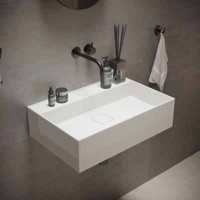 Fontein Ideavit Solidbliss 60x40x16 cm Solid Surface 1 Plateau Mat Wit Ideavit
