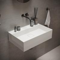 Fontein Ideavit Solidbliss 60x40x16 cm Solid Surface 1 Plateau Mat Wit Ideavit Fontein Ideavit Solidbliss 60x40x16 cm Solid Surface 1 Plateau Mat Wit Ideavit