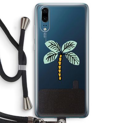 Palmboom: Huawei P20 Transparant Hoesje met koord