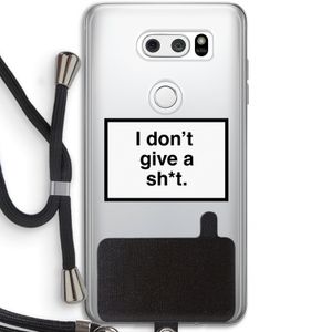 Don't give a shit: LG V30 Transparant Hoesje met koord
