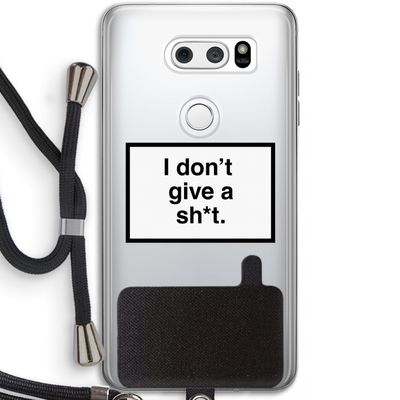 Don't give a shit: LG V30 Transparant Hoesje met koord
