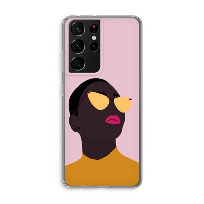 Yellow glasses: Samsung Galaxy S21 Ultra Transparant Hoesje