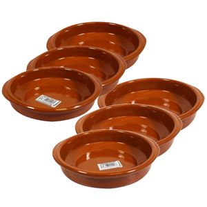 Set van 6x stuks tapas bakjes/schaaltjes Alicante met handvatten 16 en 18 cm