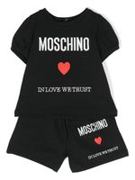 Moschino Kids ensemble à logo brodé - Noir - thumbnail