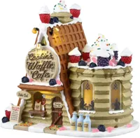 Lemax cookie&apos;s waffle café verlicht kersthuisje Sugar &apos;N&apos; Spice 2024