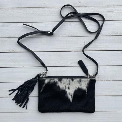 Tas Carol Koeienhuid (Nguni) zwart wit 23x15cm