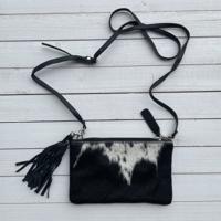 Tas Carol Koeienhuid (Nguni) zwart wit 23x15cm