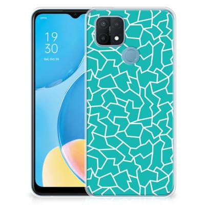 OPPO A15 | Hoesje maken | Cracks Blue