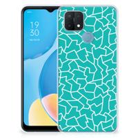 OPPO A15 | Hoesje maken | Cracks Blue