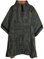 Mostly Heard Rarely Seen camouflage-pattern quilted hooded poncho - Vert - thumbnail