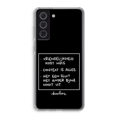 Mijn Motto's: Samsung Galaxy S21 FE Transparant Hoesje