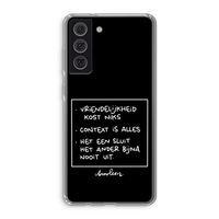 Mijn Motto's: Samsung Galaxy S21 FE Transparant Hoesje